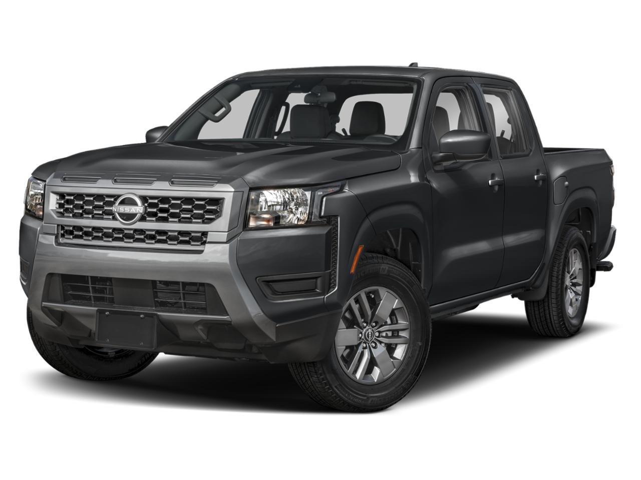 2026 Nissan Frontier Crew Cab SV Long Bed in Super Black — front three-quarter view