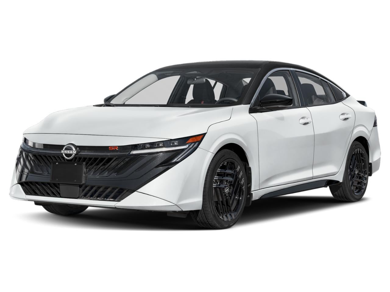 2026 Nissan Sentra SR in Aspen White Tricoat Super Black Two Tone — front three-quarter view