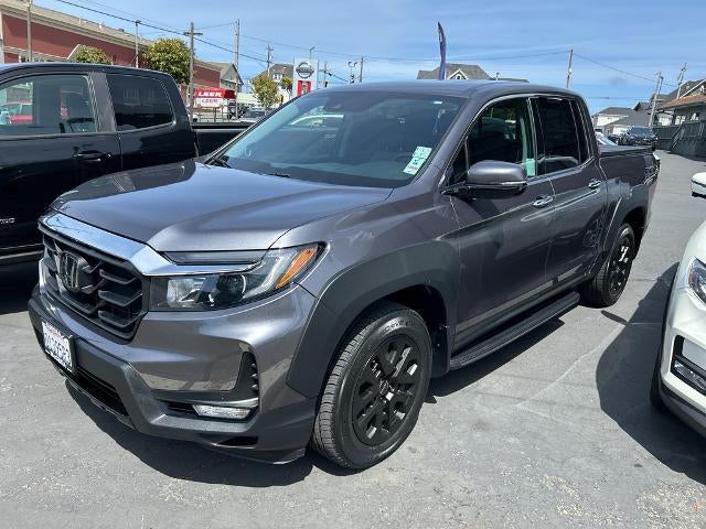 2023 Honda Ridgeline RTL-E AWD in Modern Steel Metallic — front three-quarter view