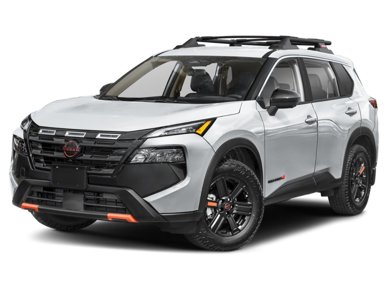 2026 Nissan Rogue Rock Creek in Everest White Pearl Tricoat — front three-quarter view