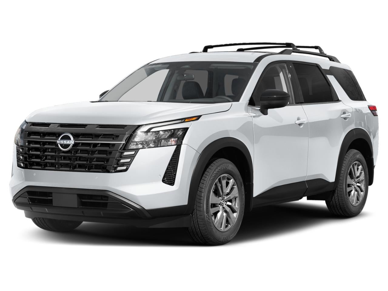2026 Nissan Pathfinder SV in Everest White Pearl Tricoat — front three-quarter view