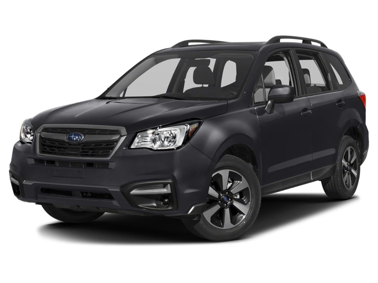 2018 Subaru Forester 2.5i Premium CVT in Dark Gray Metallic — front three-quarter view
