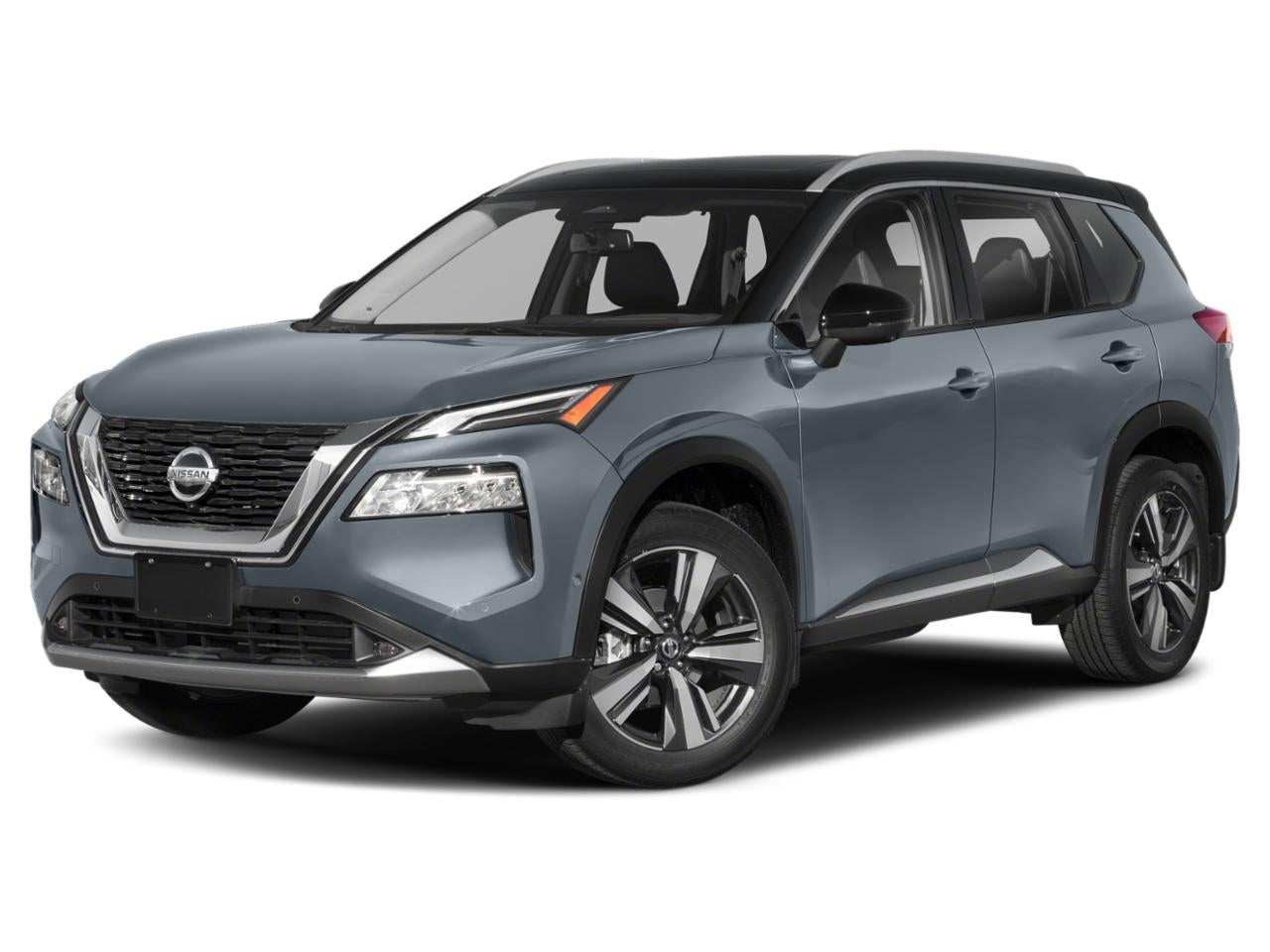 2021 Nissan Rogue AWD Platinum in Two Tone Boulder Gray Pearl Super Black — front three-quarter view