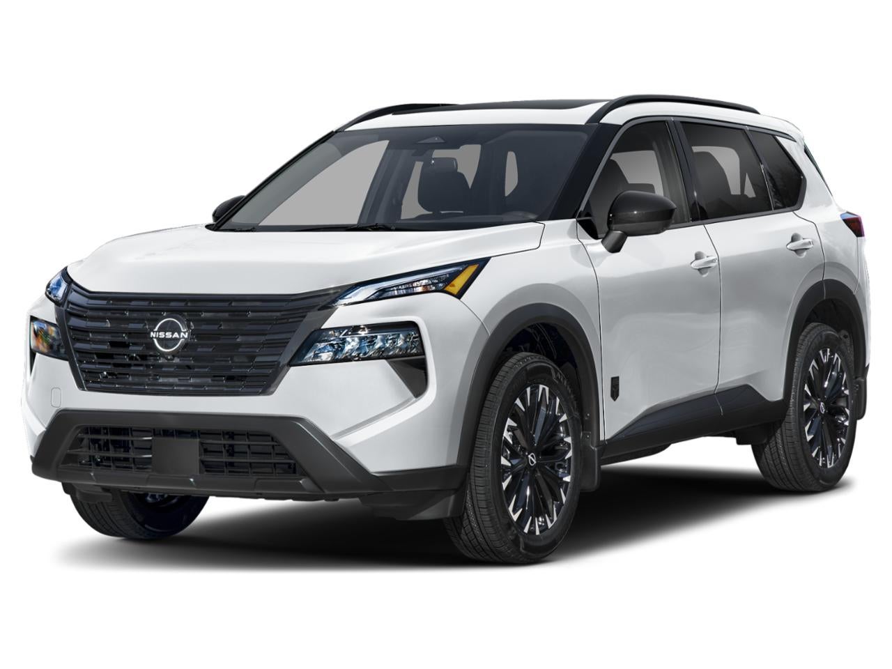 2026 Nissan Rogue Dark Armor in Everest White Pearl Tricoat — front three-quarter view